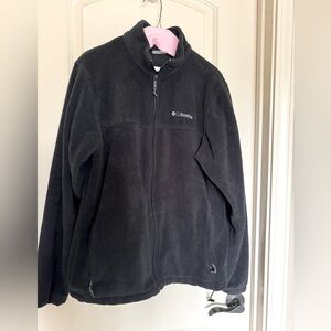 Columbia Black full zip Fleece Jacket size large